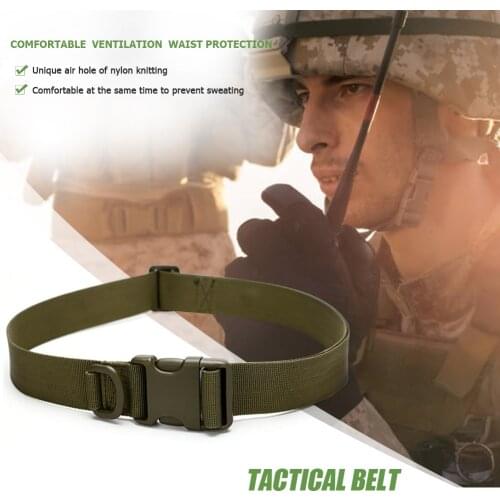 Adjustable Nylon Sport Belt with Plastic Quick Release Buckle Outdoor Waistband Camping Portable Outdoor Elements