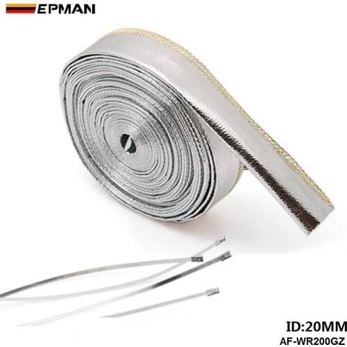 Aluminized Metallic Heat Shield Sleeve Insulated Wire Hose Cover Wrap 20mm*10 meter For Honda integra AF-WR200GZ