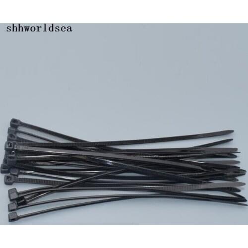 Shhworldsea 250PCS wholesal 5*300mm black Self-locking Plastic Nylon Cable Ties,Wire Zip Tie auto clip