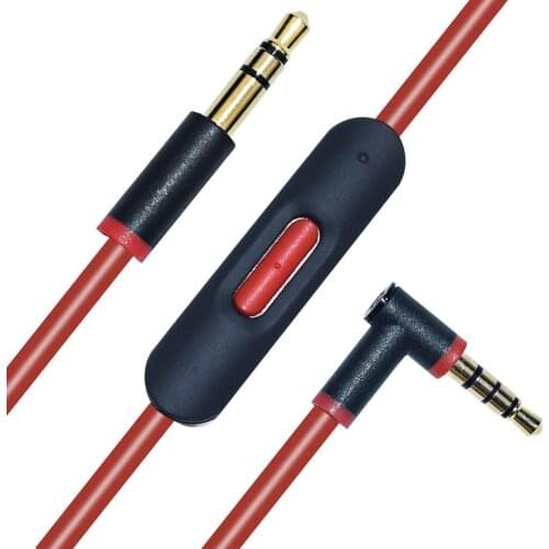 Replacement Cable Cord Wire with Mic Remote Control for Beats by Dr Dre Headphone Solo Studio Pro Detox Wireless Mixr Executive