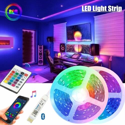 5050 LED Strip Light Home Decoration Diode Tape Bluetooth Remote Controller Flexible String RGB Lamp Retail Package USB lighting