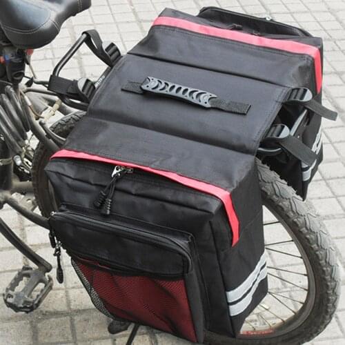 NEW 30L Bicycle Carrier Bag RearBike Trunk Bag Luggage Pannier Back Seat Double Side Cycling Retro Bycicle Tail Seat Bike truck