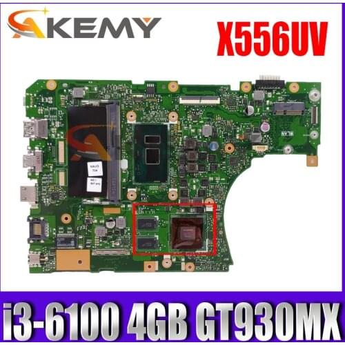 X556UV i3-6100 CPU 4GB RAM GT930MX Mainboard REV3.1 For ASUS X556UV X556UQK X556UR X556UQX556UJ Laptop Motherboard Tested