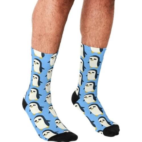 2021 Funny Mens socks Sad Gunter penguin Pattern Printed hip hop Men Happy Socks cute boys street style Crazy Socks for men