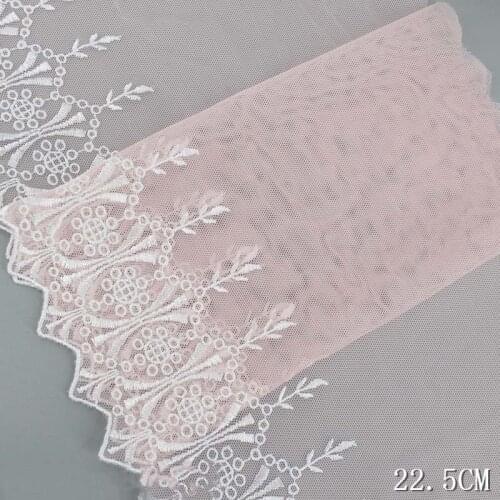 1lot(about 50yards) Pink Sky Blue Floral Embroidered Lace Trim Ribbon for Garment Decoration Bra Lingerie DIY Craft Fabric New