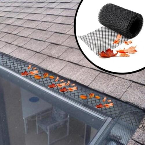 1 Roll Anti-clogging Gutter Guard Flexible PP Multifunctional Drain Protector Adjustable Mesh Netting Home Accessories Supplies