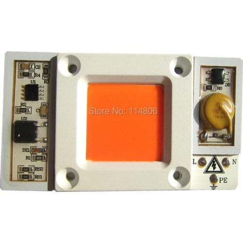 1pcs 30W 50W Waterproof Full Spectrum 400nm ~ 840nm Input AC 220V Flip Chip LED Bulb Lamp Diode Bead Light For Plant Grow