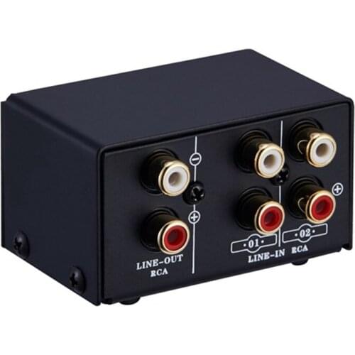 2 in 1 Out or 1 in 2 Out O Source Signal Selector, Switcher, Speaker, O Source, Switcher, Lossess, RCA Interface