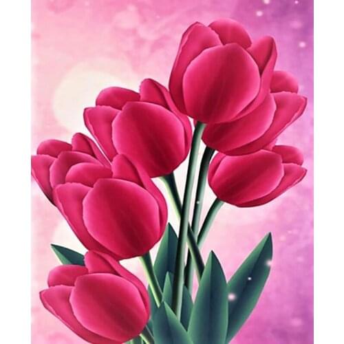 LaoJieYuan Diamond Painting DIY Landscape Flower Color Rose Diamond Embroidery Diamond Embroidery Handmade Cross Stitch Kit