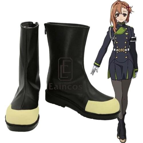 Anime Seraph of the End Sayuri Short Boots Hanayori Cosplay Shoes Custom Made
