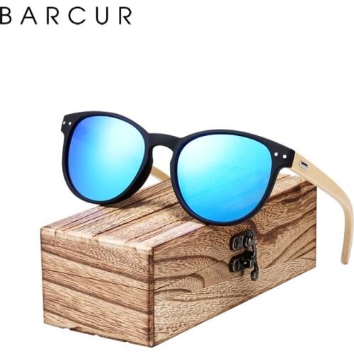 BARCUR High Quality Vintage Square Sunglasses Men Women Glasses Bamboo Legs Travel Eyewear Wood Sun glasses