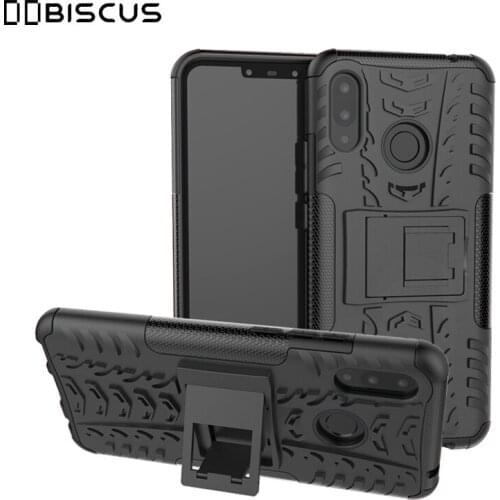 For Huawei P Smart Plus 6.3 inch Cases Huawei Nova 3i INE-LX1 INE-LX2 Case Heavy Duty Armor Hard PC Plastic Silicone Stand Cover