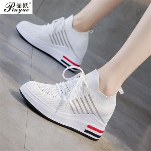 Exclusive Design Women Fashion Heightening Shoes Unique Increased Sole Shoes for Women Sneakers Breathable Mesh shoes