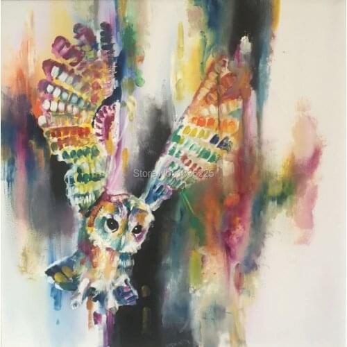 Skilled Painter Painted Owl Oil Painting On Canvas Home Decorative Art Wall Picture Modern Abstract Animals For Living Room