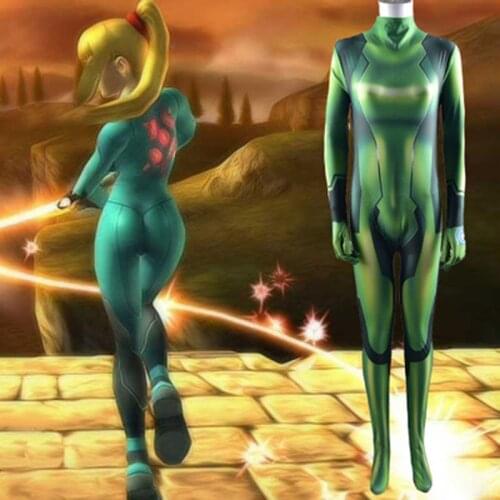 New Arrival Adult Kids Game METROID Samus Aran Jumpsuit Cosplay Halloween Bodysuit Zentai Suit Costume Free Shipping