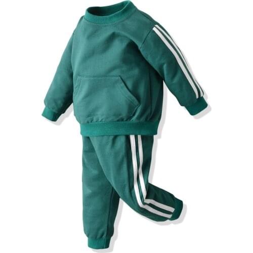 Baby Clothing Sets Autumn Baby Boy Girls Clothes 2PCS Outfits Fleece Jumper Tops Pants Bebes Tracksuit Sports Clothes