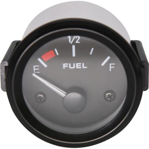 Oil gauge 2 " 52mm Fuel Level Gauge Car Meter White LED Light Black Rim Automotive Gauges 12V E-F racing motorcycle parts china