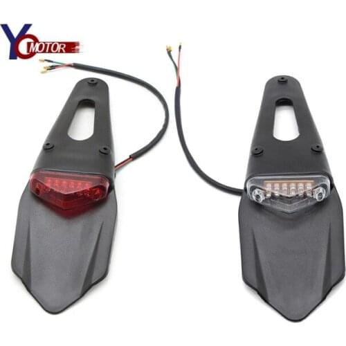 Motorcycle Trial Bike LED Brake Stop Rear Tail Light Mountain Bicycle Refit Back Fender Mudguard Lamp for honda CRF250R CRF450R