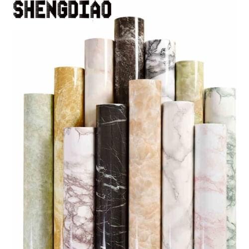 Shengdiao Marble renovation waterproof adhesive Stickers PVC Wallpaper Wallpaper Wall Stick ambry mesa table furniture