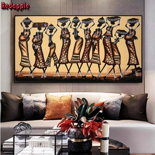Abstract African Women 5d Diy Diamond Painting Set Mosaic Home Decor Embroidery Working women Portrait Diamond large size decor