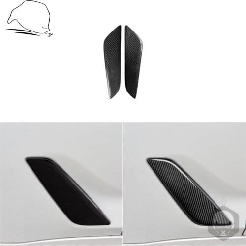 For BMW G30 5 Series RRX Carbon Fiber Shark Gills Car-Styling Stickers Front Fender Side Air Vent Cover Exterior Accessories