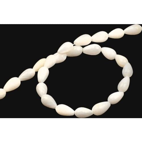 Wholesale Natural Shell Beads White Drop Seashell Stone Beads Small Beads for Jewelry Making DIY Bracelet Necklace