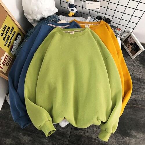 Autumn Cotton Hoodie Mens Fashion Solid Color O-neck Sweatshirt Men Streetwear Wild Hip-hop Loose Pullover Hoodies Mens M-5XL