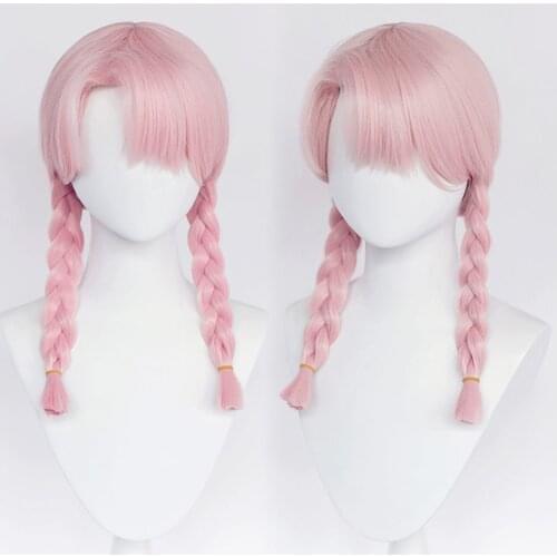 Game Arknights Blue Poison Cosplay Wig Pink Wigs Heat Resistant Synthetic Wig