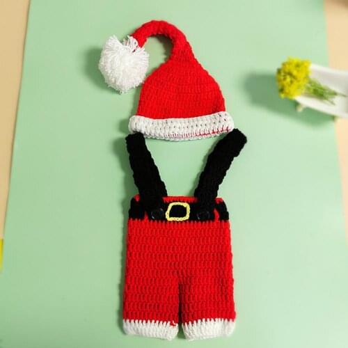 Kawaii Christmas Style Newborn Swaddle Woolen Skin-friendly Santa Design Swaddle Wrap Childrens Xmas Photography Costume