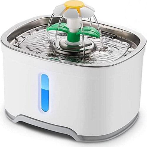 Pet Cat Dog Water Fountain with LED Electric USB Dog Cat Pet Automatic Pet Drinking Fountain Dispenser