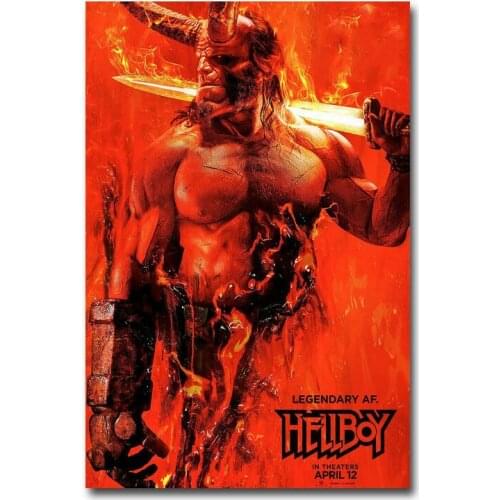 L0036 Hellboy Movie Silk Fabric Poster Art Decor Indoor Painting Gift