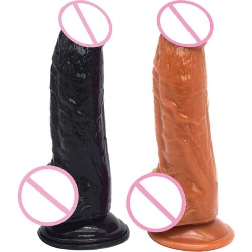 Realistic Dildo Huge Penis 21*4.8cm Thick Big Dick Adult Sex Product Female Masturbation Massager Couple Flirting Erotic Toys