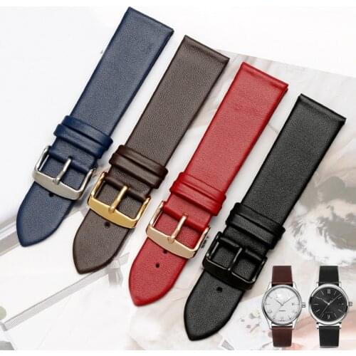 Genuine Leather Watchbands 10/12/14/15/16/18/20/22mm Watch Steel Pin buckle Band Strap High Quality Wrist Belt Bracelet + Tool