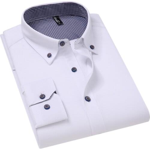 New Arrival Men Shirts Long Sleeve Fashion Causal Male Shirts Mens Clothes Soft Comfortable Business Formal Dress Shirts