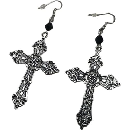 Gothic Cross Earrings Witchy Alternative Rock Witchy Punk Statement Gorgeous Creativity Classical Jewelry Women Gift Trend