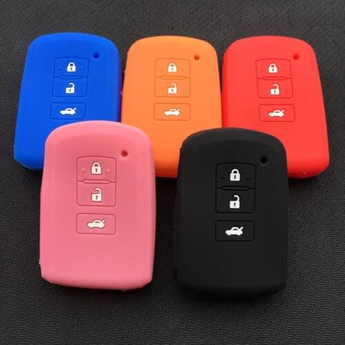 Silicone rubber key cover case shell protector for Toyota Camry Corolla Avalon Rav4 Land Cruiser 3 Button Car Remote Key