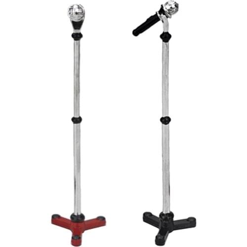 Modern Alloy 1/12 Scale Dollhouse Mini Microphone Room Decor Model Accs