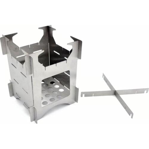 Camping Wood Stove Portable Titanium Burner Backpack Alcohol Burner Tourist Cooker Outdoor Survival Trekking Hiking 12.7x10x10cm