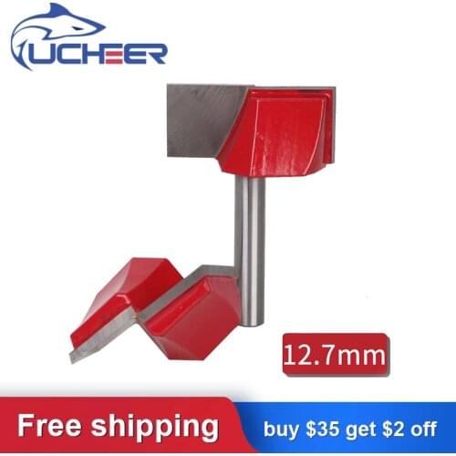 UCHEER 1pc 12.7mm Cleaning bottom Engraving Bit solid carbide router Woodworking Tools CNC milling cutter endmill for wood