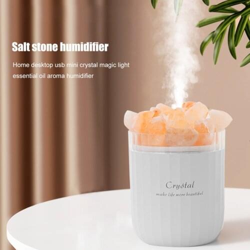 USB Wireless Crystal Aromatheraphy Humidifier Portable Aroma Essential Oil Diffuser Air Humidificador with Atmosphere Lamp Home