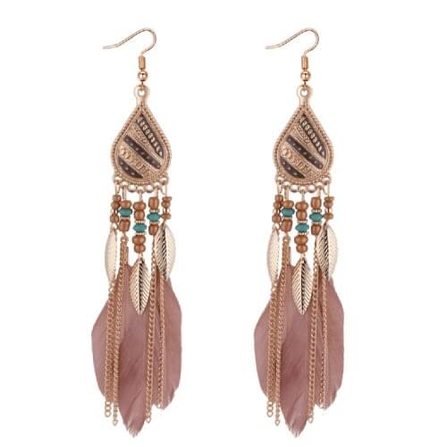LosoDo Pusheen earring female Indian Jewelry boho Oorbellen Earring Brincos Korean sleeper Earrings tassels Retro clip earrings