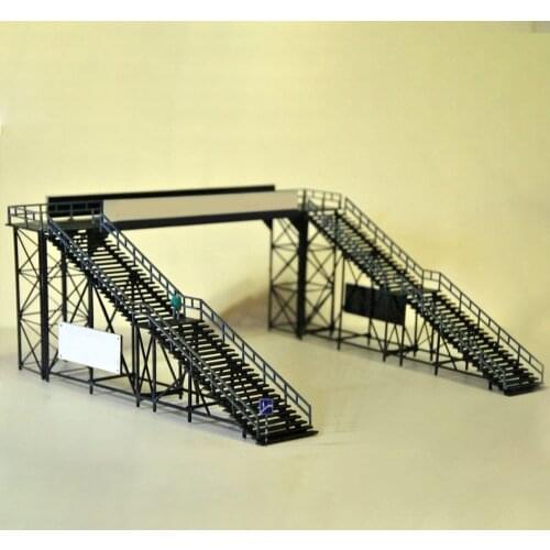 1 Pcs 1:87 HO Scale Railway Station Footbridge Model Sand Table Scene Decoration Model Kit