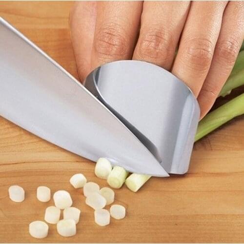 1Pc Stainless Steel Finger Guard Finger Hand Cut Hand Protector Knife Cut Finger Protection Tool Kitchen Knives & Accessories