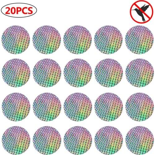 10/20pcs Gardening Supplies Bird Reflective Stickers Owl Design Double-sided Reflective Anti-bird Garden Orchard