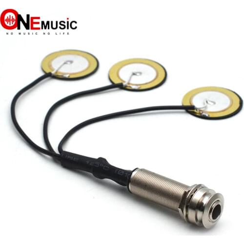 10pcs Piezo Contact Microphone 3 Transducer Pickups with end pin jack for Kalimba-MUSIC