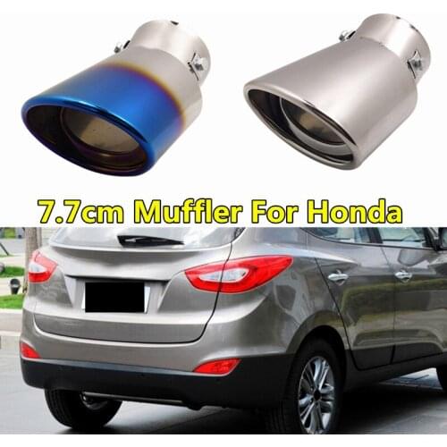2 Colors Car Exhaust End Tip Pipe For H-onda CRV Highlander IX35 Stainless Steel Muffler Tail Throat Modification Decoration