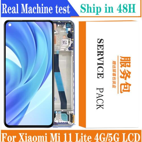 6.55'' LCD for Xiaomi mi 11 Lite 4G / 5G Display Touch Screen Digitizer Assembly Xiaomi Mi 11 Youth Repair Parts Repair Parts