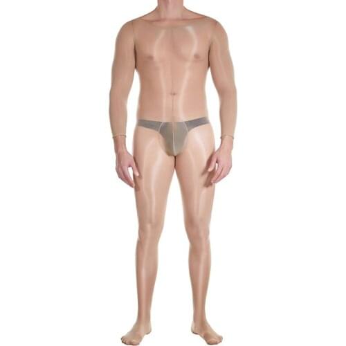 8D Oil Glossy 912 Pin Mens Bodystocking Sexy Hot Erotic Lingerie One Piece Sheer Nylon U Convex Pouch Tights Bodyhouse Body Suit