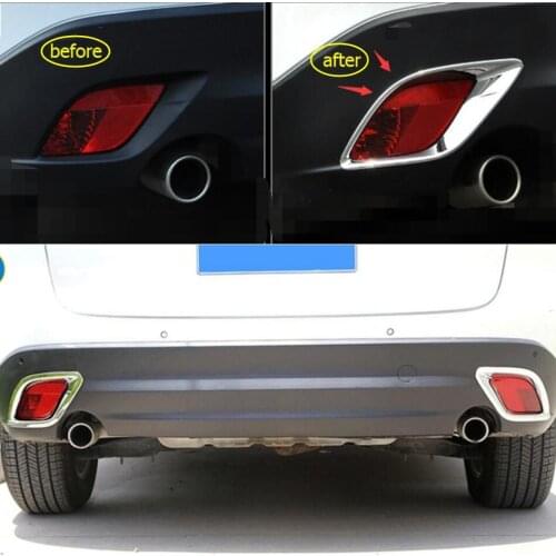 ABS Chrome Rear Bumper Fog Lamp Lights Cover Trim Fit For Mazda CX5 CX-5 2013 2014 2015 2016 Accessories