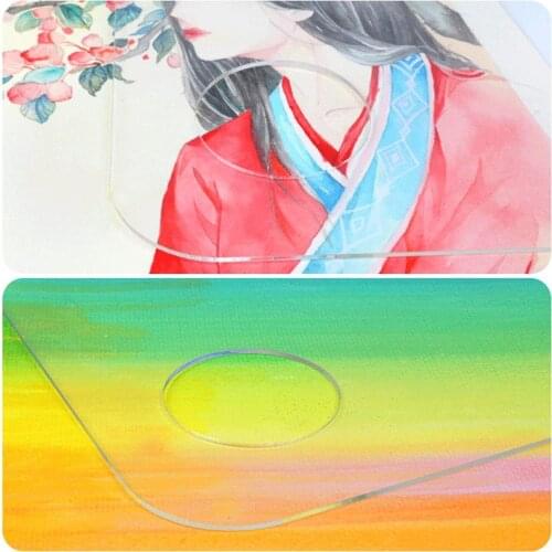 Acrylic Oval Palette Unique Transparent Simple Drawing Palette For Watercolor Oil Painting Acrylic Gouache